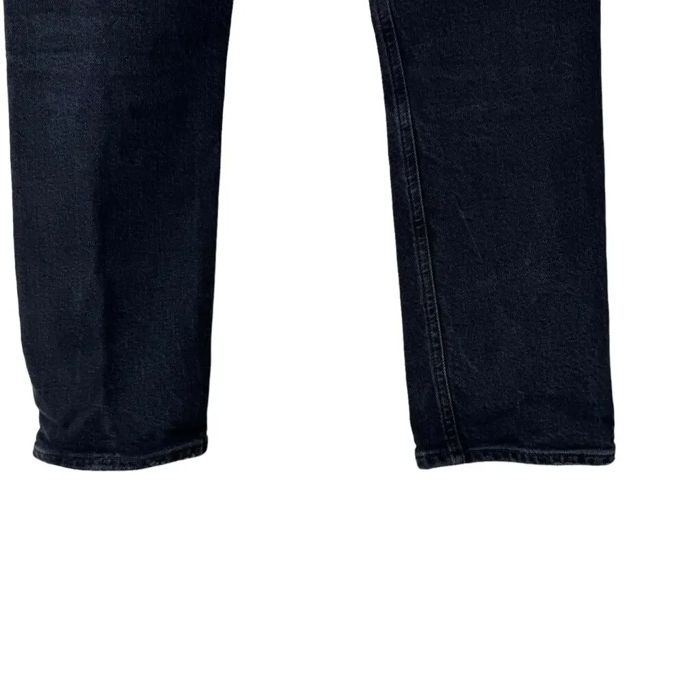 AGOLDE RILEY HIGH RISE STRAIGHT CROP (STRETCH) IN PANORAMIC Button Fly Size 25